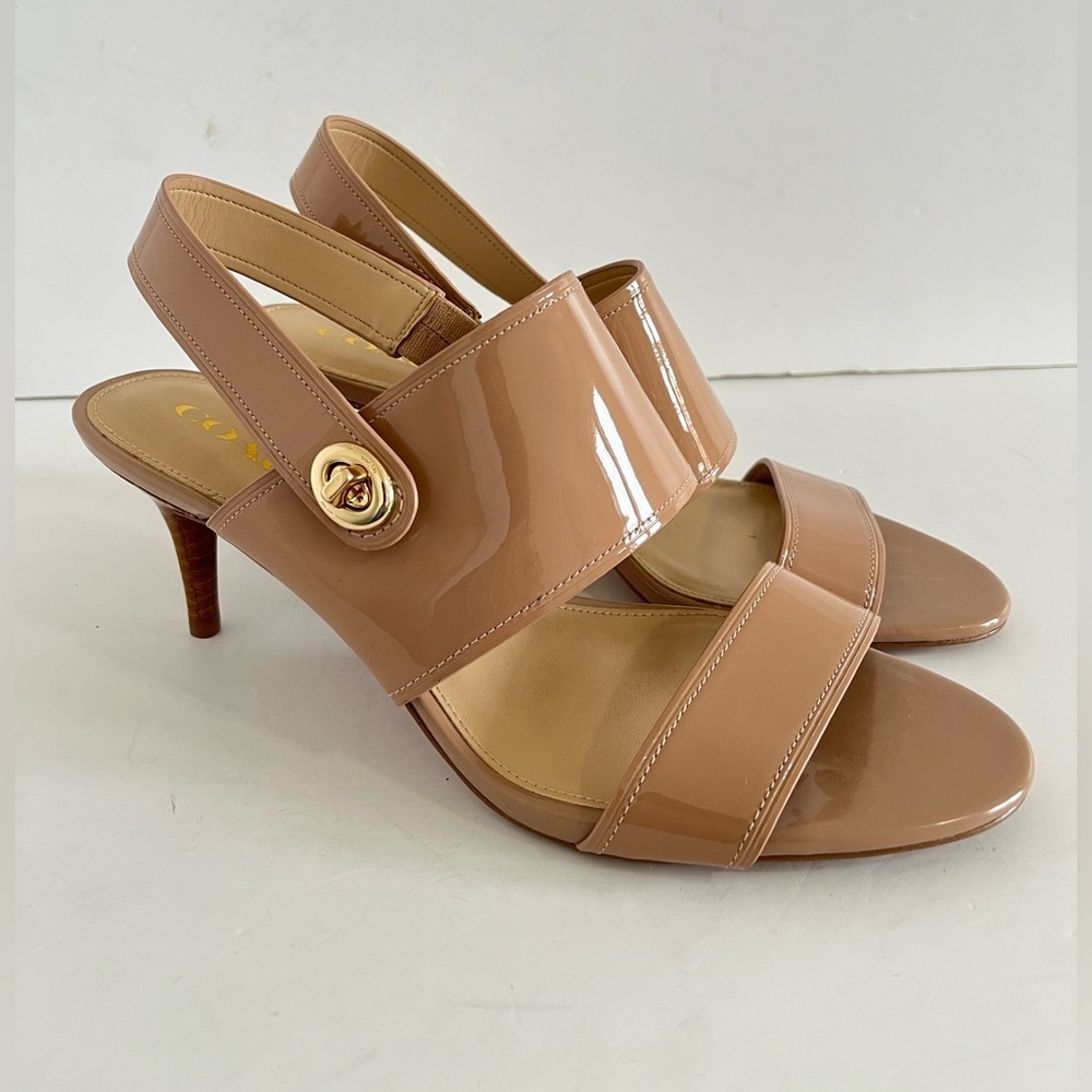 Coach Marla Patent Slingback Sandals Size 9.5B